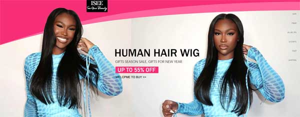 ISEE human hair wig